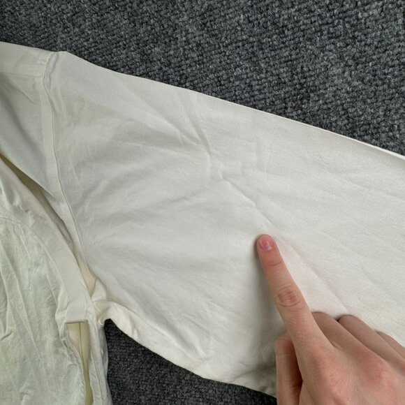 Brooks Brothers Men Non Iron Button Up Shirt Long Sleeve Ivory Madison 16 33 - Picture 15 of 15